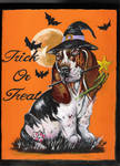 Basset Hound Halloween Sign by lunarfilly