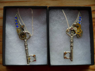 Set of Winged SteamPunk keys