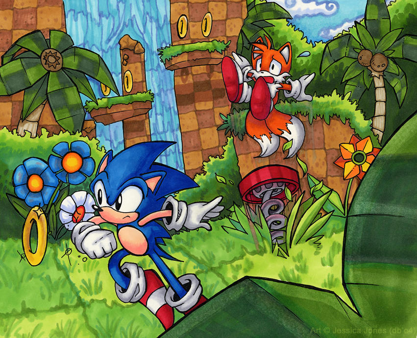 Sonic- Old Skool by darkburraki on DeviantArt