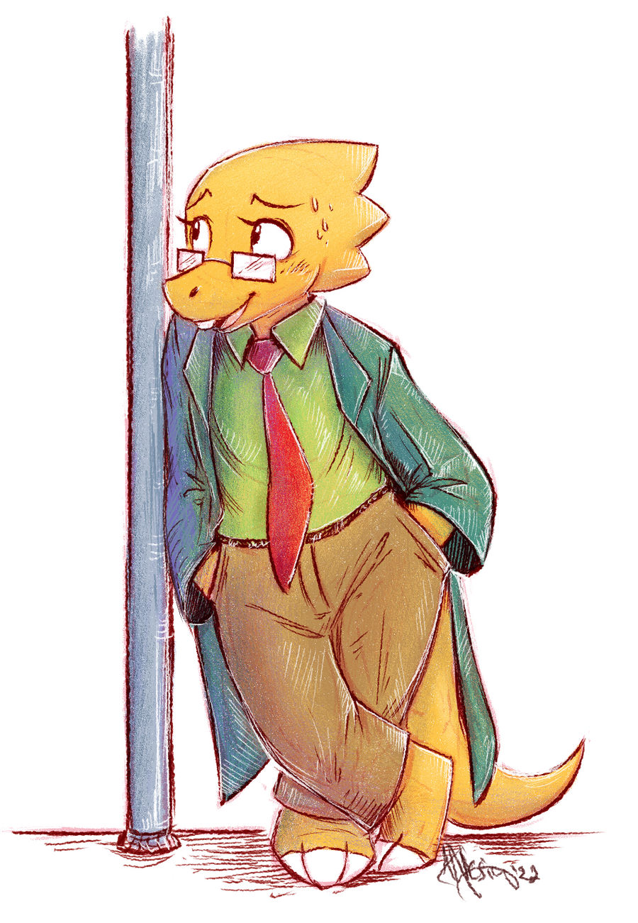 Alphys from Deltarune by AllesiaTheHedge on DeviantArt