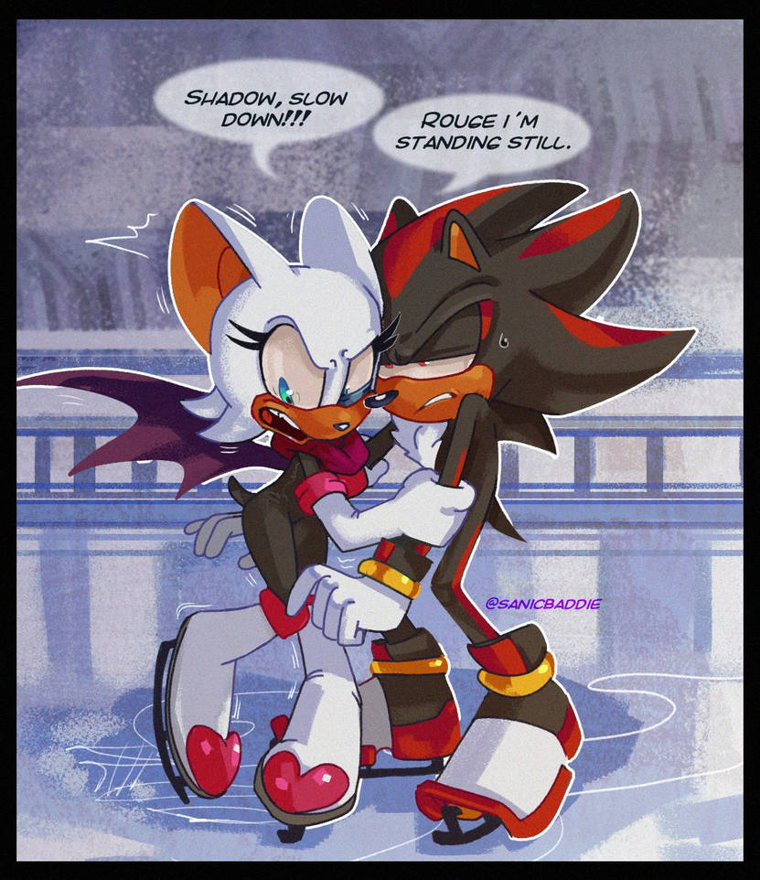 Shadow Rouge Wolf Shadow and Rouge on the ice 1 by SuperTeaPott on DeviantArt