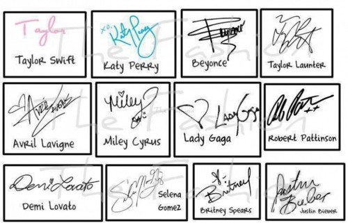 Firmas de famosos