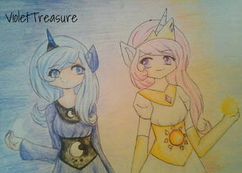 Celestia and Luna [Humanized]