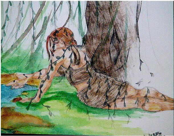 Beneath the Willow Tree by FuchsiaBones on DeviantArt