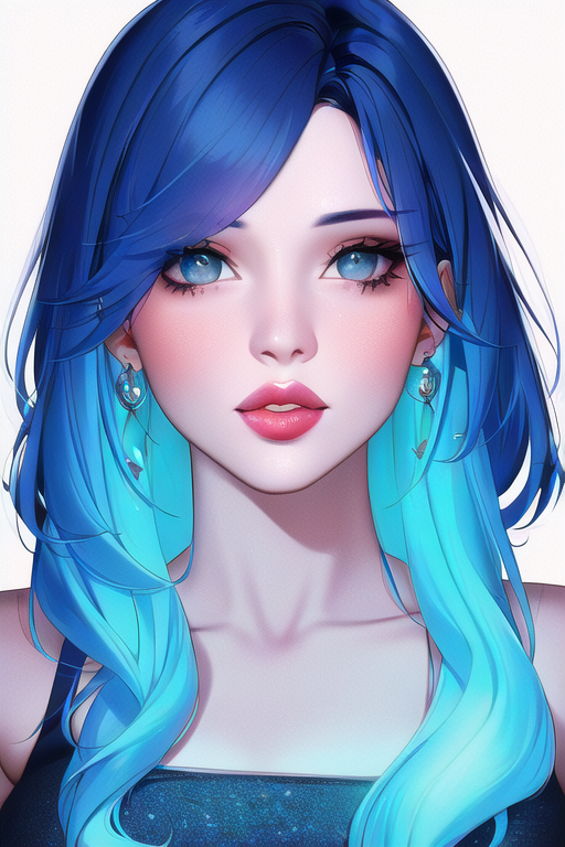 Blue haired girl by AnimePornAi on DeviantArt