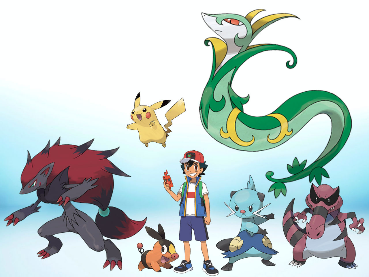 Unnova Ash Rival Request Ash's Unova Team by Pokepreacher59 on DeviantArt