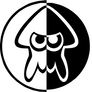 Splatoon - The Dark Squid logo - White / Black