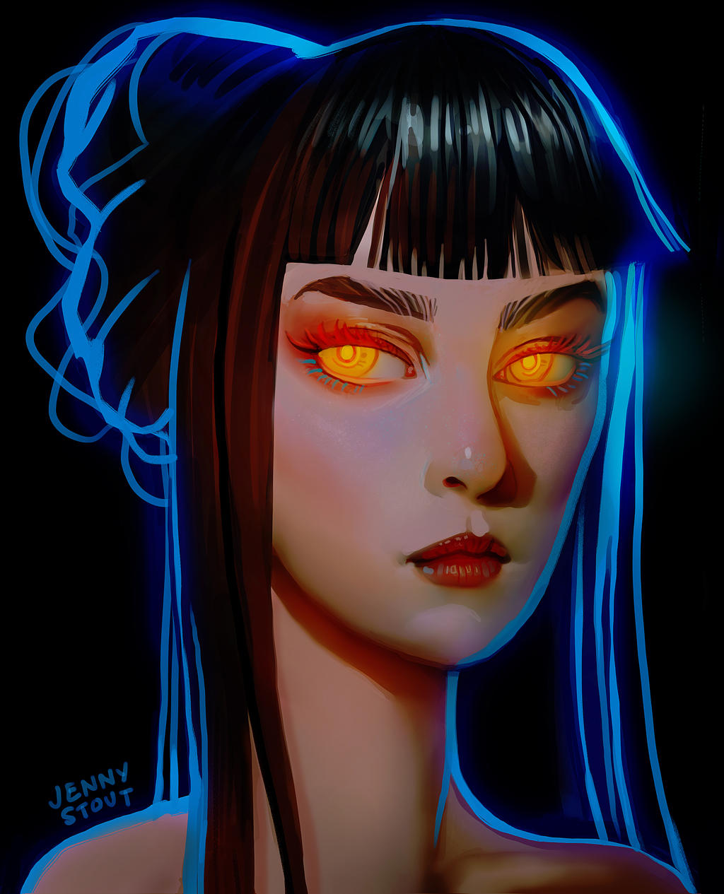 Glowy Eyes by EponaDraws