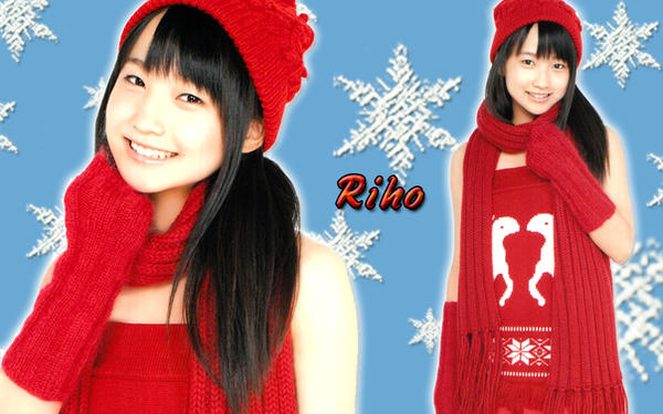 Wallpaper Riho Sayashi Red ver