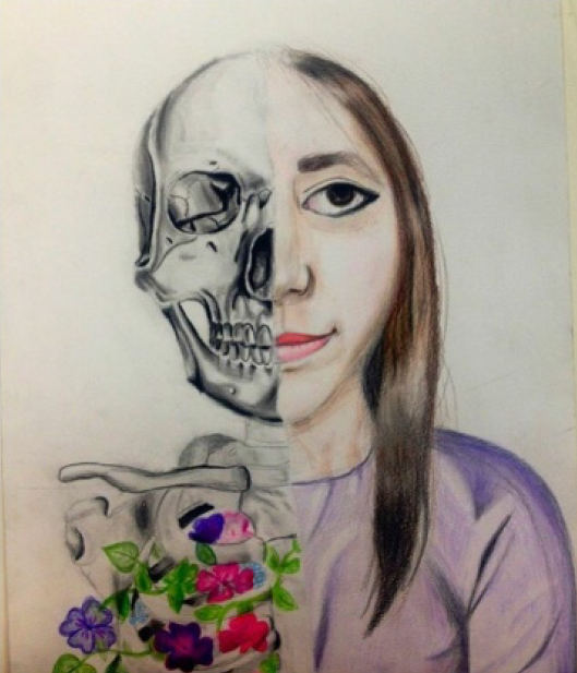 Half Face Half Skull Drawing By Miartista On Deviantart Half Face Half Skull Drawing By Miartista On Deviantart
