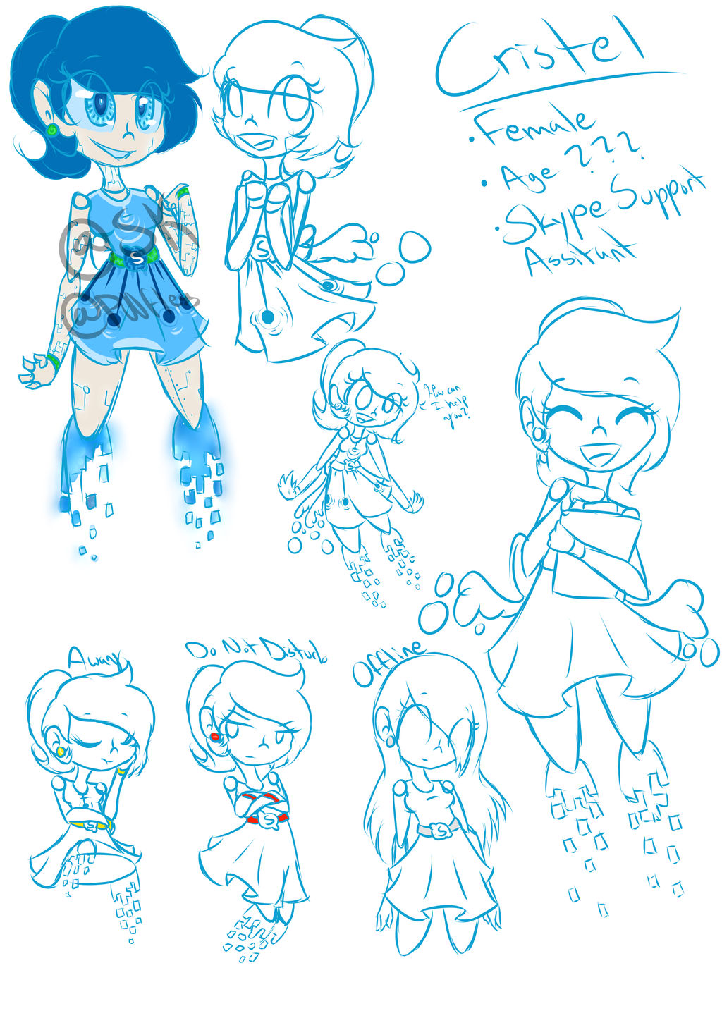 OC REF ~ Cristel {Skype Help Assistant}