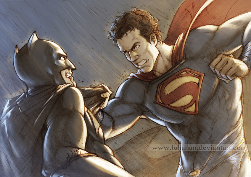 Batman v Superman - Fight by Lehanan on DeviantArt Batman v Superman - Fight by Lehanan on DeviantArt