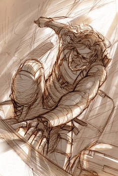 Winter Soldier - The Warrior in Pain - Sketch