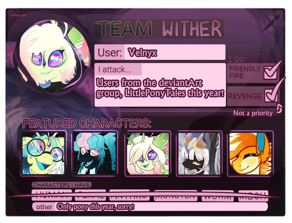 ArtFight 2025 Team Wither by Velnyx on DeviantArt