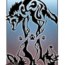 Double wolf tribal