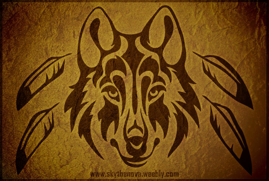 Totem Wolf Head Tribal