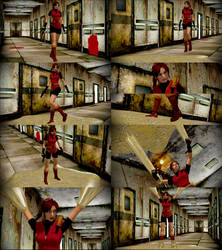 Claire Redfield gets stuck (Part 1)