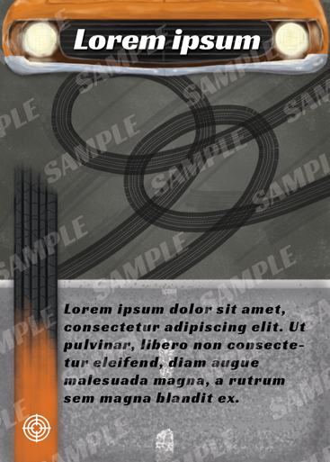 Car Racing Game Card Sample