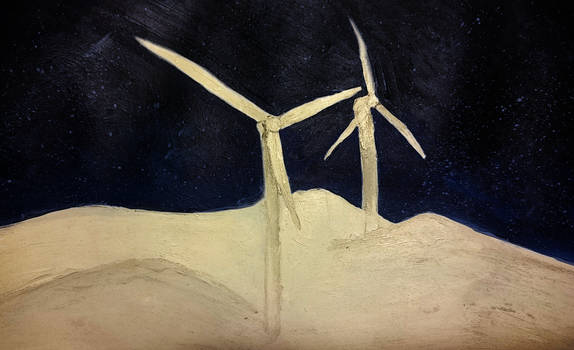 Wind turbines in winter