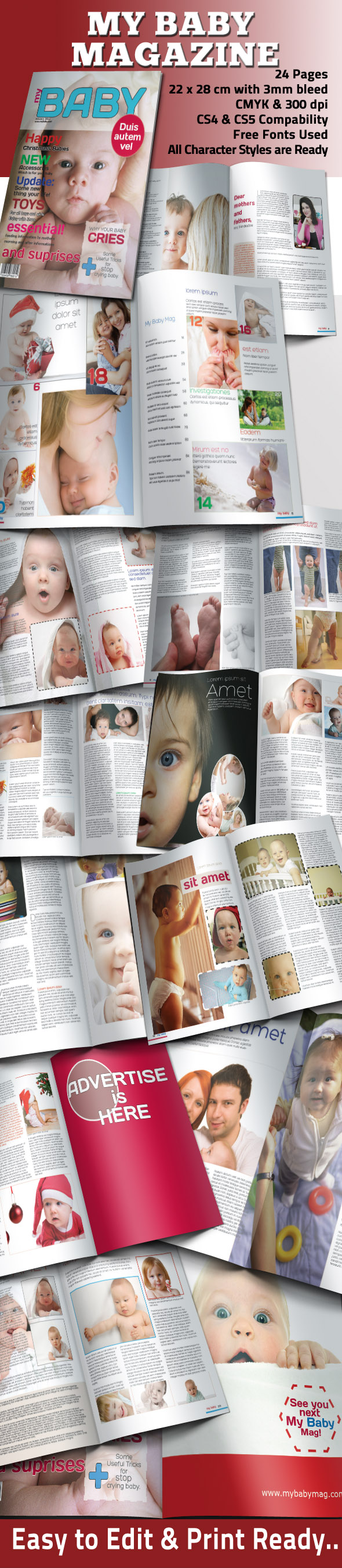 My Baby Magazine Template