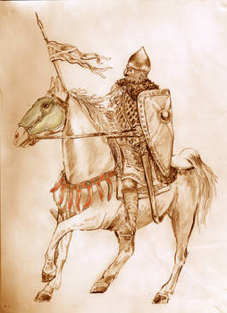 Russian Druzynik Sepia Sketch 2