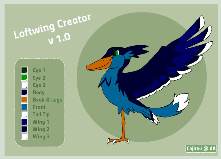 OC Loftwing I made on loftwing Creator by DawnFireGlow on DeviantArt