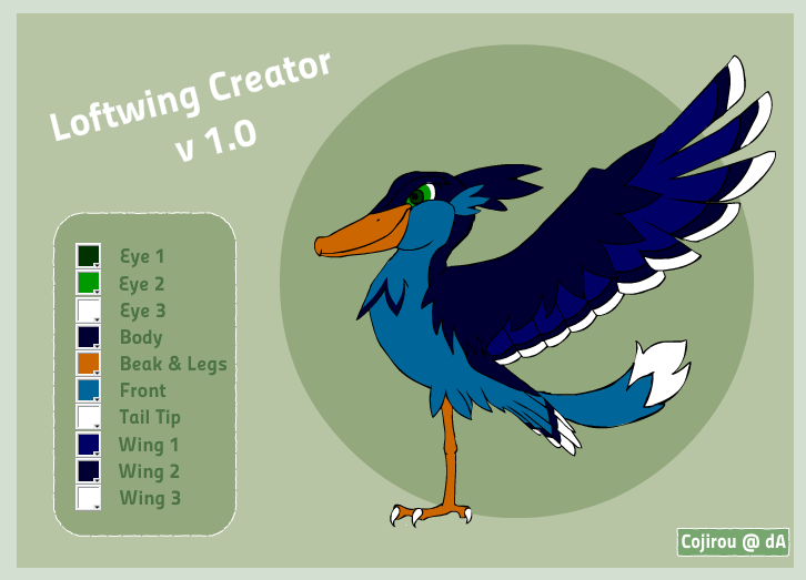 OC Loftwing I made on loftwing Creator by DawnFireGlow on DeviantArt