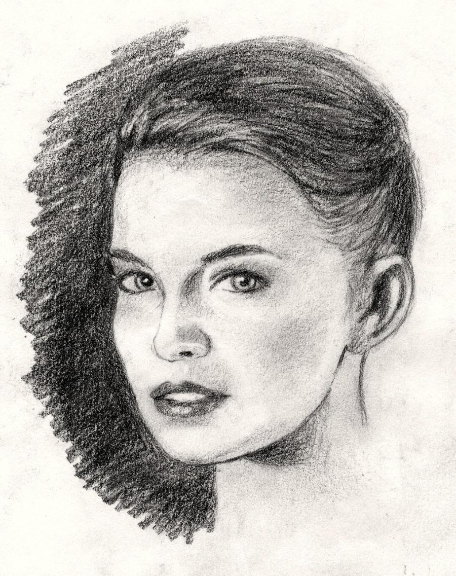 Sarah in charcoal