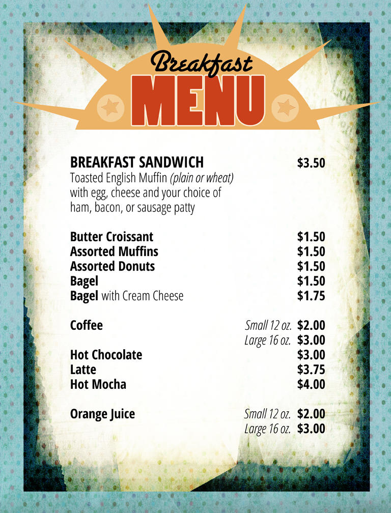 Menu Signage by dekdav on DeviantArt