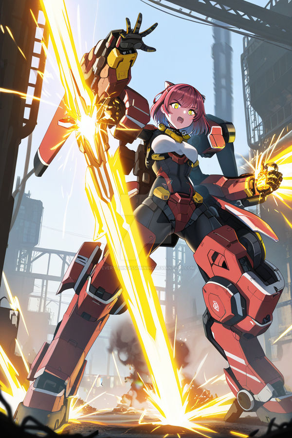Red Gold Mech Red Rage Mech by EverythingisSpinning on DeviantArt