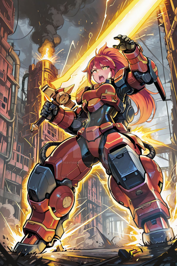 Red Mech Drawing Red Rage Mech by EverythingisSpinning on DeviantArt