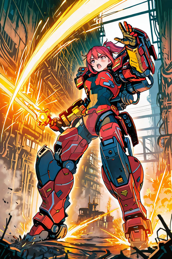 Red Gold Mech Red Rage Mech by EverythingisSpinning on DeviantArt