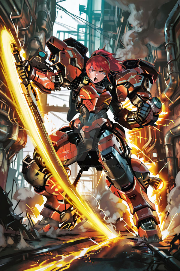 Red Gold Mech Red Rage Mech by EverythingisSpinning on DeviantArt