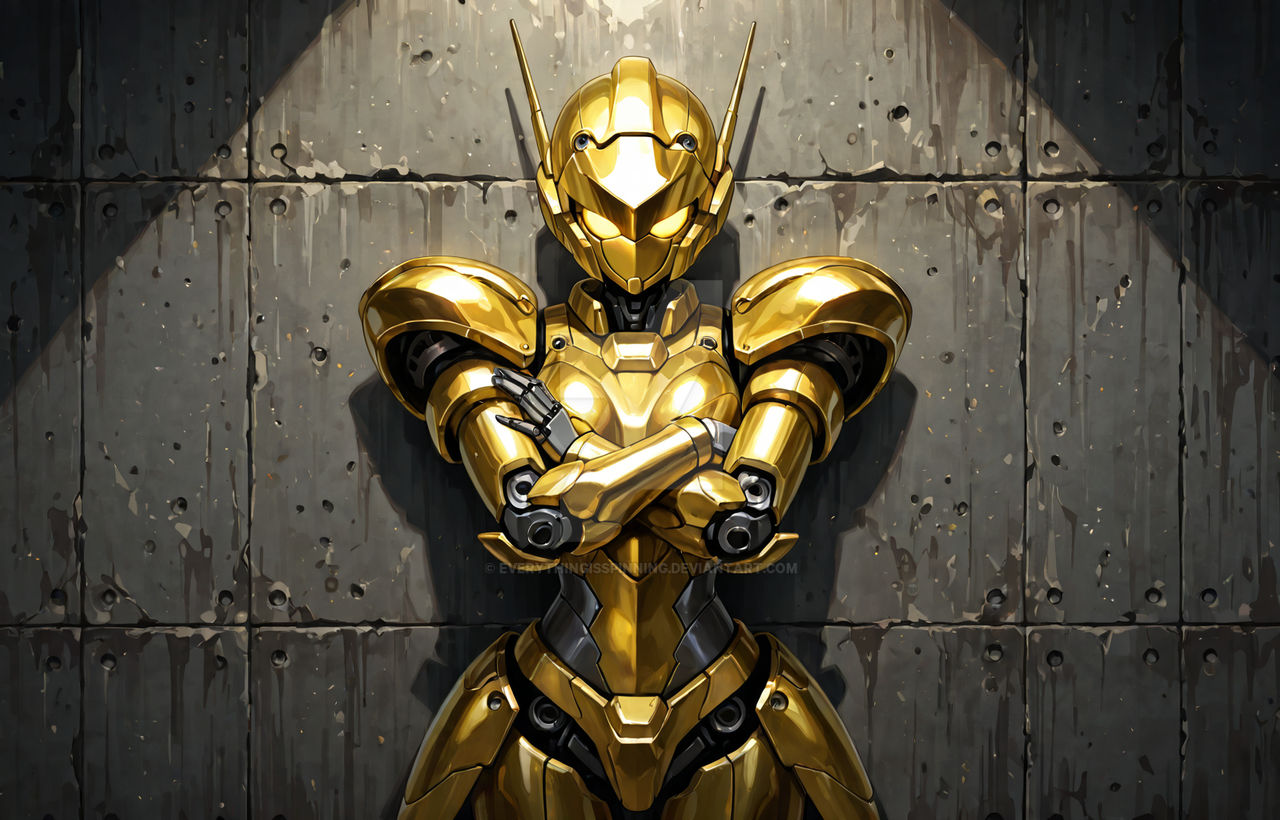 Red Gold Mech Gold Mech Girl by EverythingisSpinning on DeviantArt