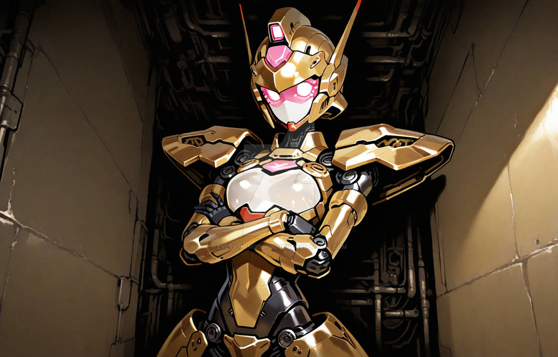 Red Gold Mech Gold Mech Girl by EverythingisSpinning on DeviantArt