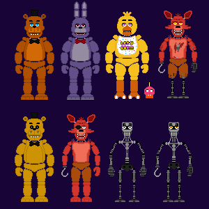 Remake Fnaf 1 Animatronics by Minecraftmichas3 on DeviantArt