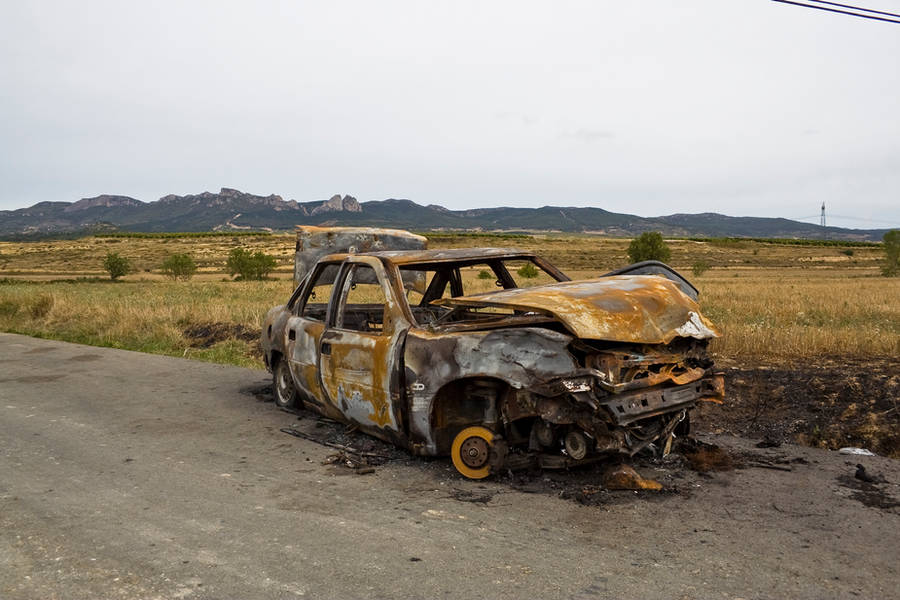 burned car 2 by ana-ene-eme