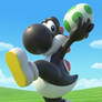 Nintendo 3D Render - Black Yoshi Throwing An Egg!