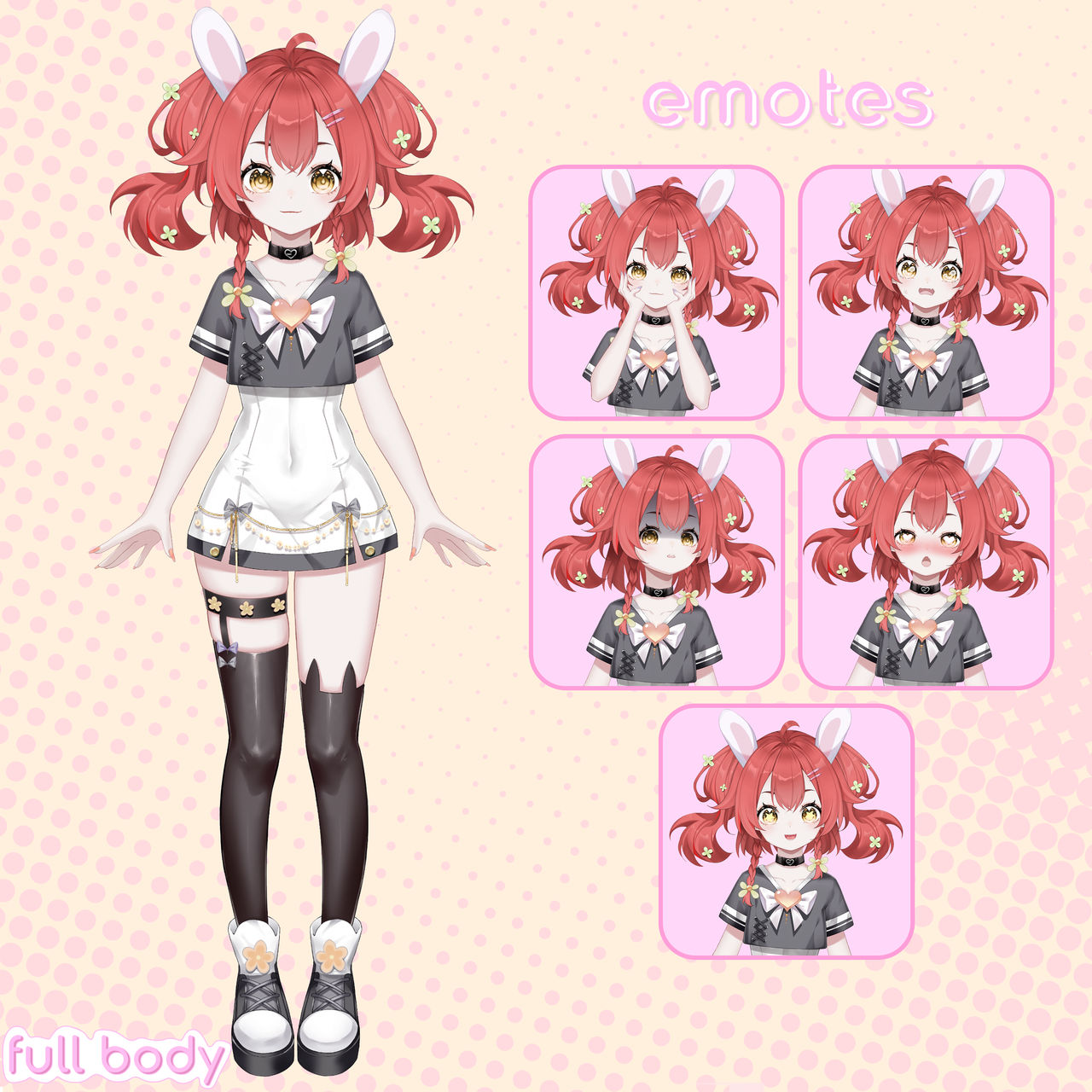 Roy Rabbit Vtuber Girl Rabbit Vtuber Model | Full body/Fully Rigged by vtuber2d on DeviantArt