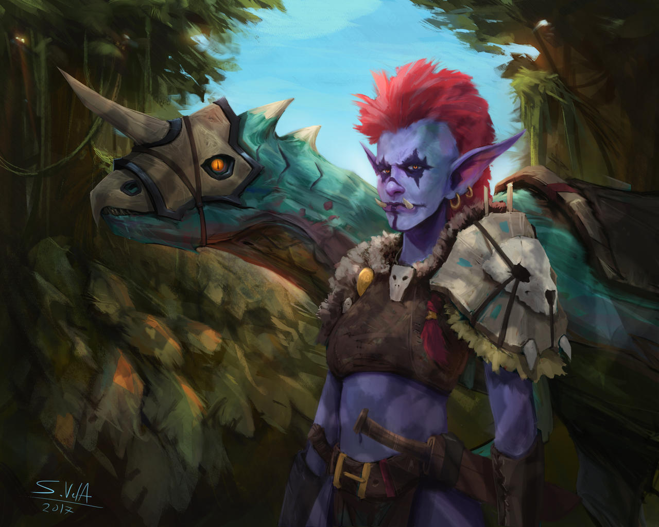 Troll Riding A Raptror troll n raptor by SK-Vela on DeviantArt