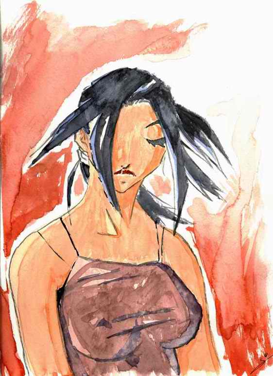 Ancient Stuff 15: Tatoo Girl Watercolor