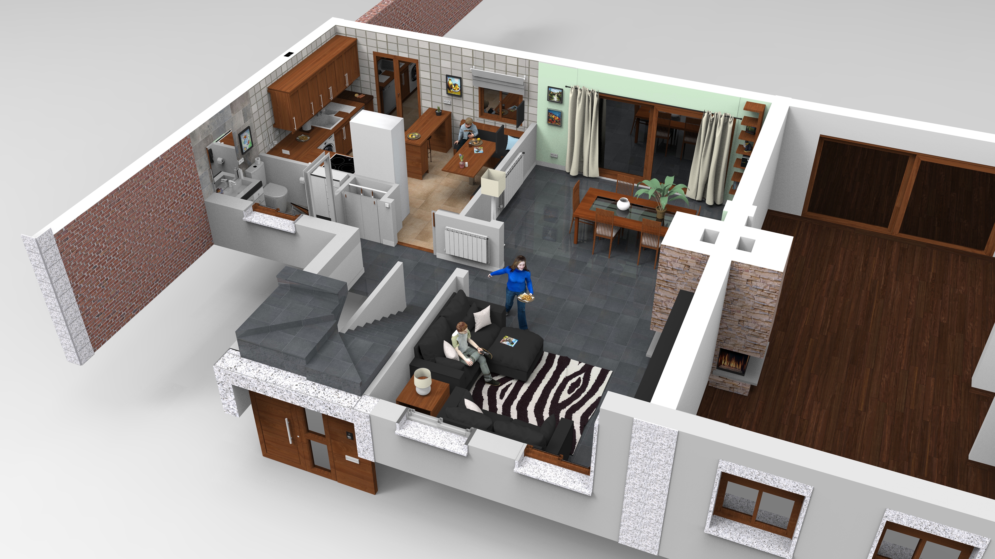 3D FLOOR PLAN LOW LEVEL