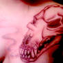 wolf skull tattoo