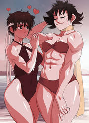 Sakura and Makoto: Beach Bodies
