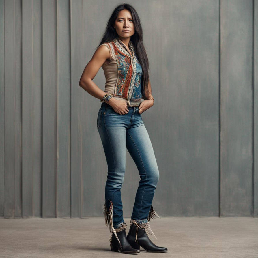 Native Style Jeans Native American woman in jeans by Eastwood04 on DeviantArt