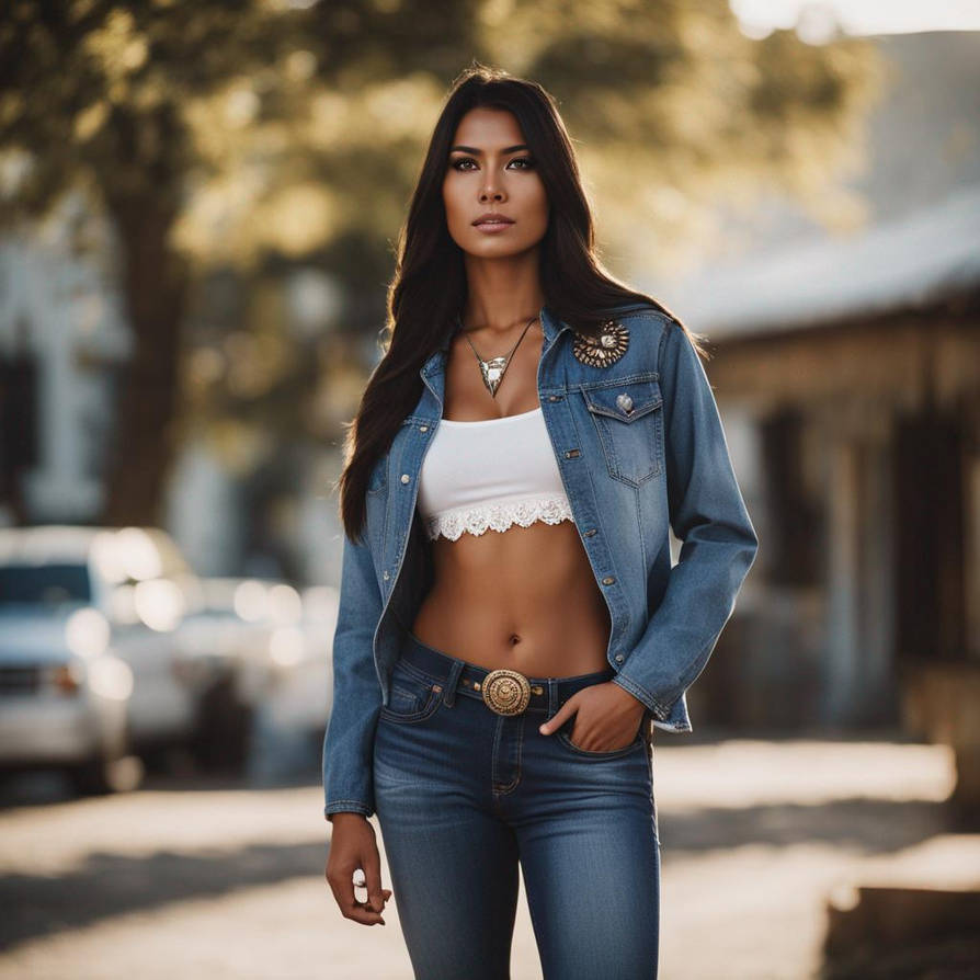 Native Style Jeans Native American woman in jeans (5) by Eastwood04 on DeviantArt