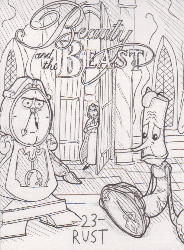 Inktober 23: Rust - Beauty and the Beast by RainstormCheetah on DeviantArt
