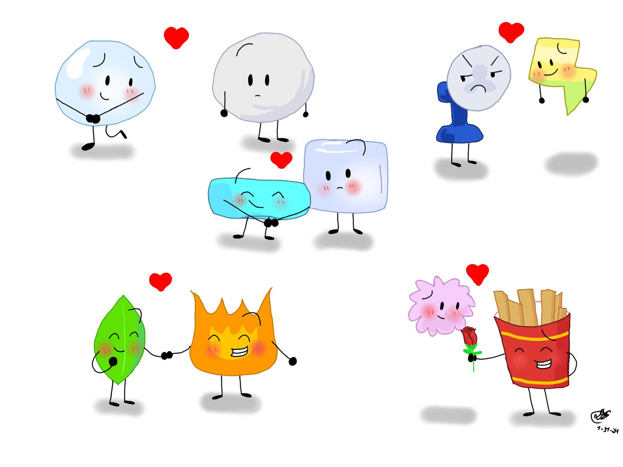 BFDI Ships!! (Digital/Colored version) by Dria-English on DeviantArt