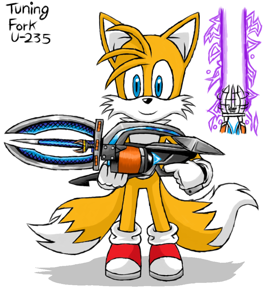 Tails New Weapon Tuning Fork U-235 by emichaca on DeviantArt Tails New Weapon Tuning Fork U-235 by emichaca on DeviantArt