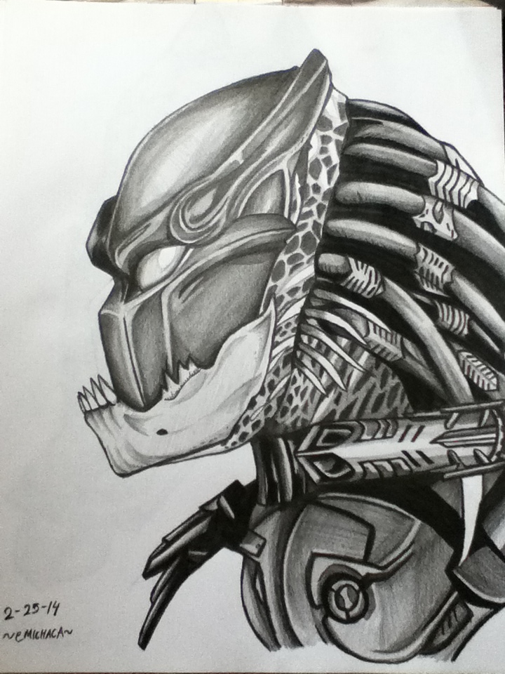 Berserker Predator Pencil Drawing